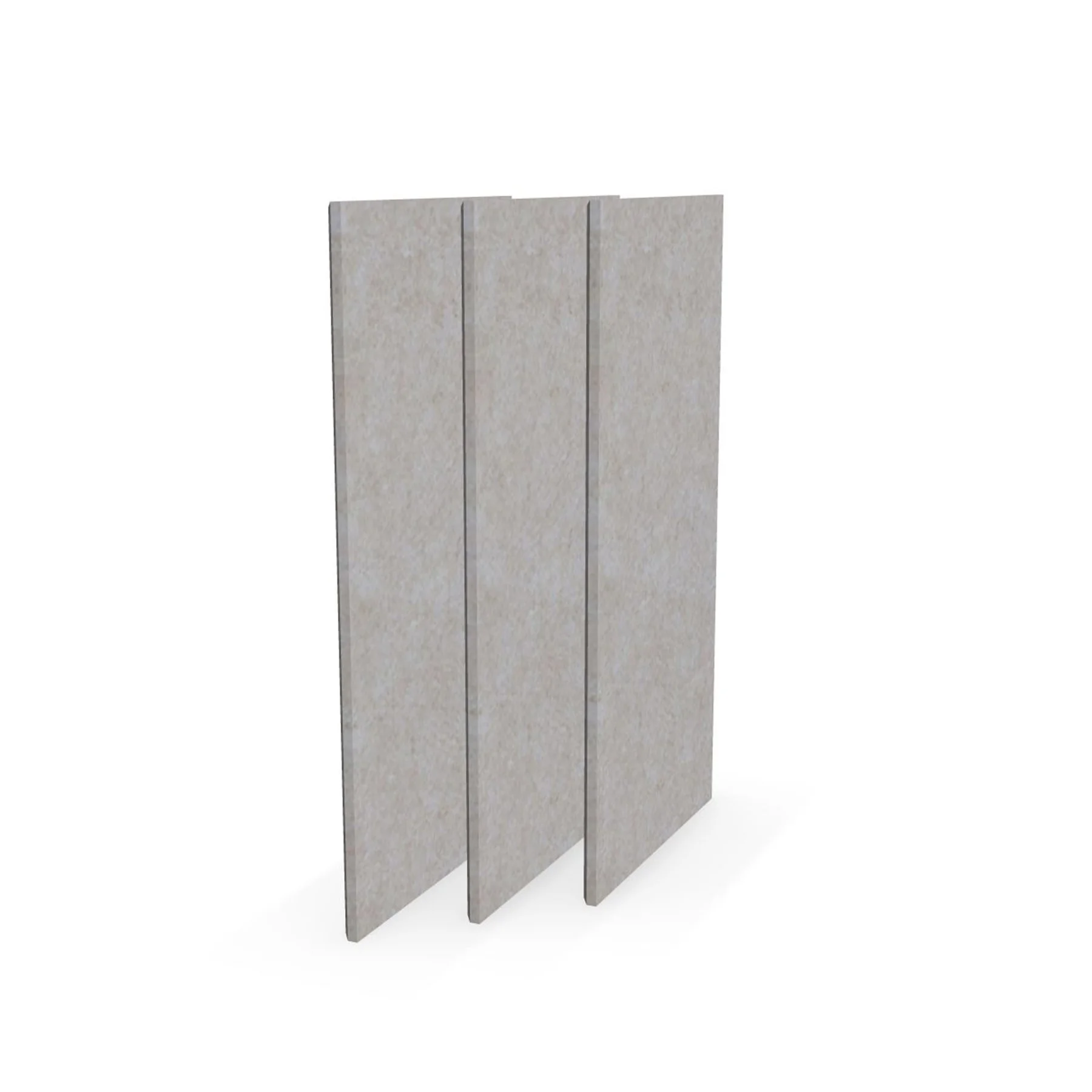 Acoustic panel Narbutas Pet, rectangle, 200 x 400 x 9 mm, PET felt, 3 pcs, light beige