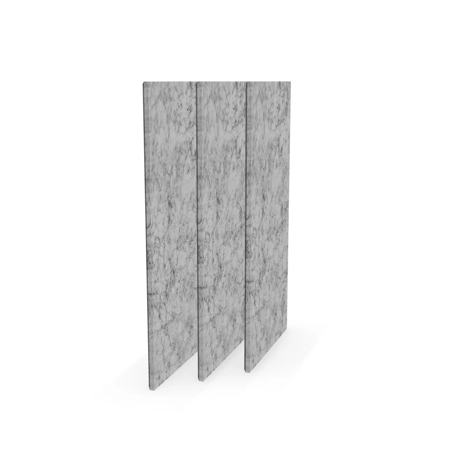 Acoustic panel Narbutas Pet, rectangle, 200 x 400 x 9 mm, PET felt, 3 pcs, light gray