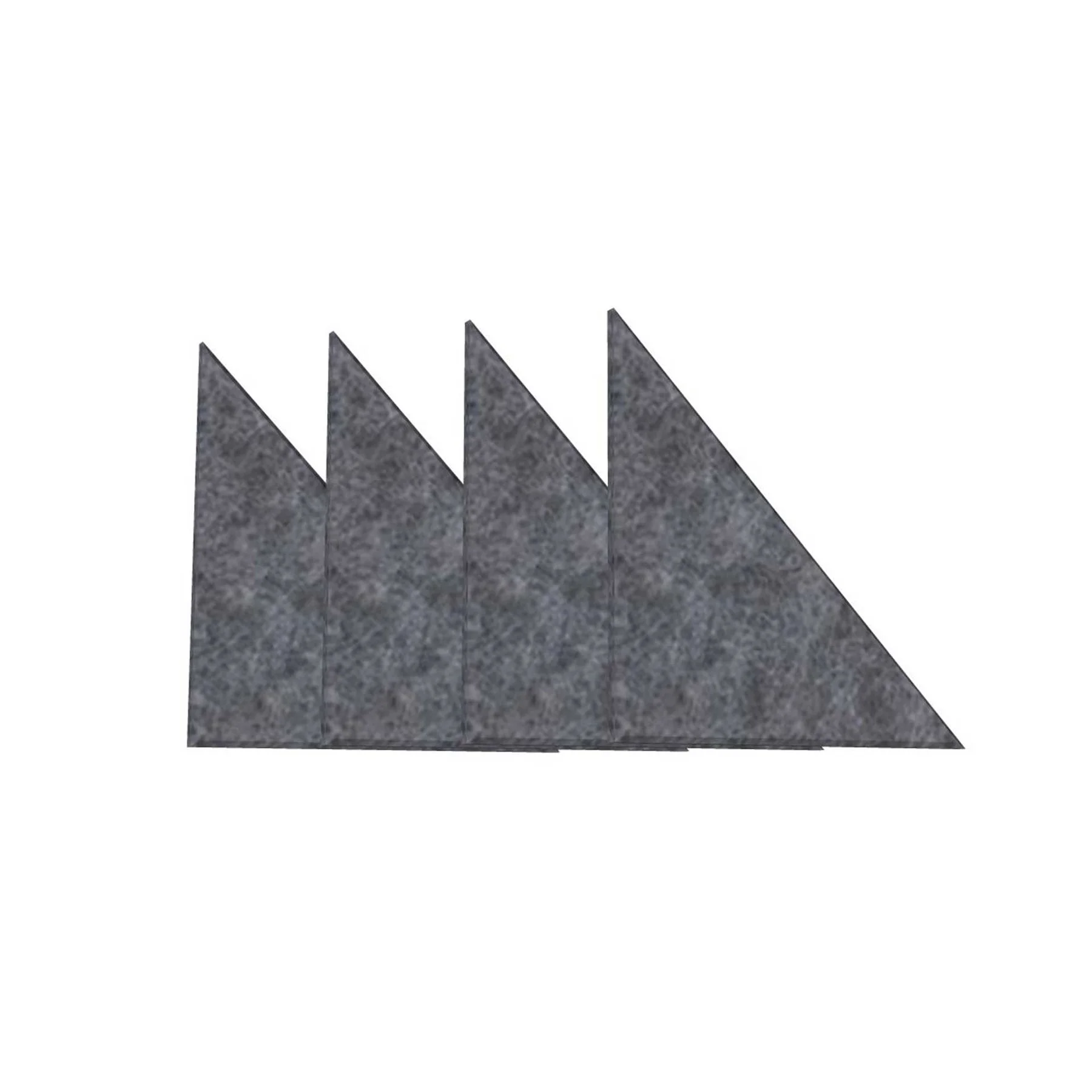 Acoustic panel Narbutas Pet, triangle, 200 x 200 x 9 mm, PET felt, 4 pcs, gray