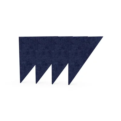 Acoustic panel Narbutas Pet, triangle, 200 x 200 x 9 mm, PET felt, 4 pcs, dark blue