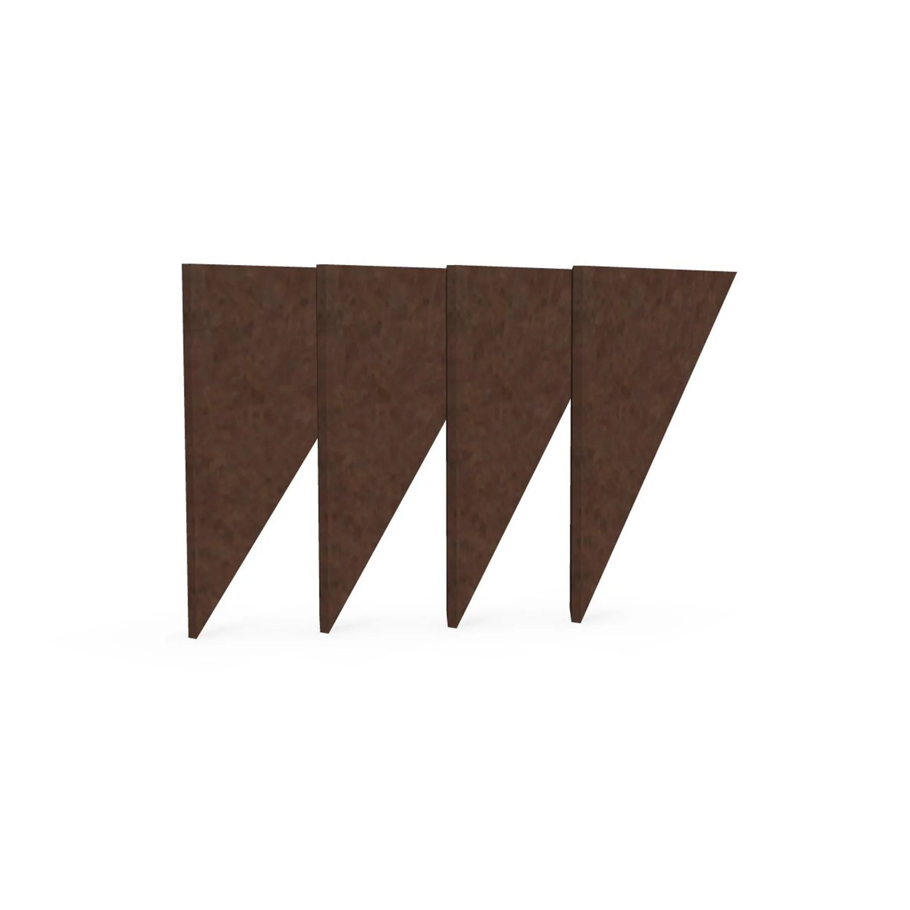 Acoustic panel Narbutas Pet, triangle, 200 x 200 x 9 mm, PET felt, 4 pcs, chestnut