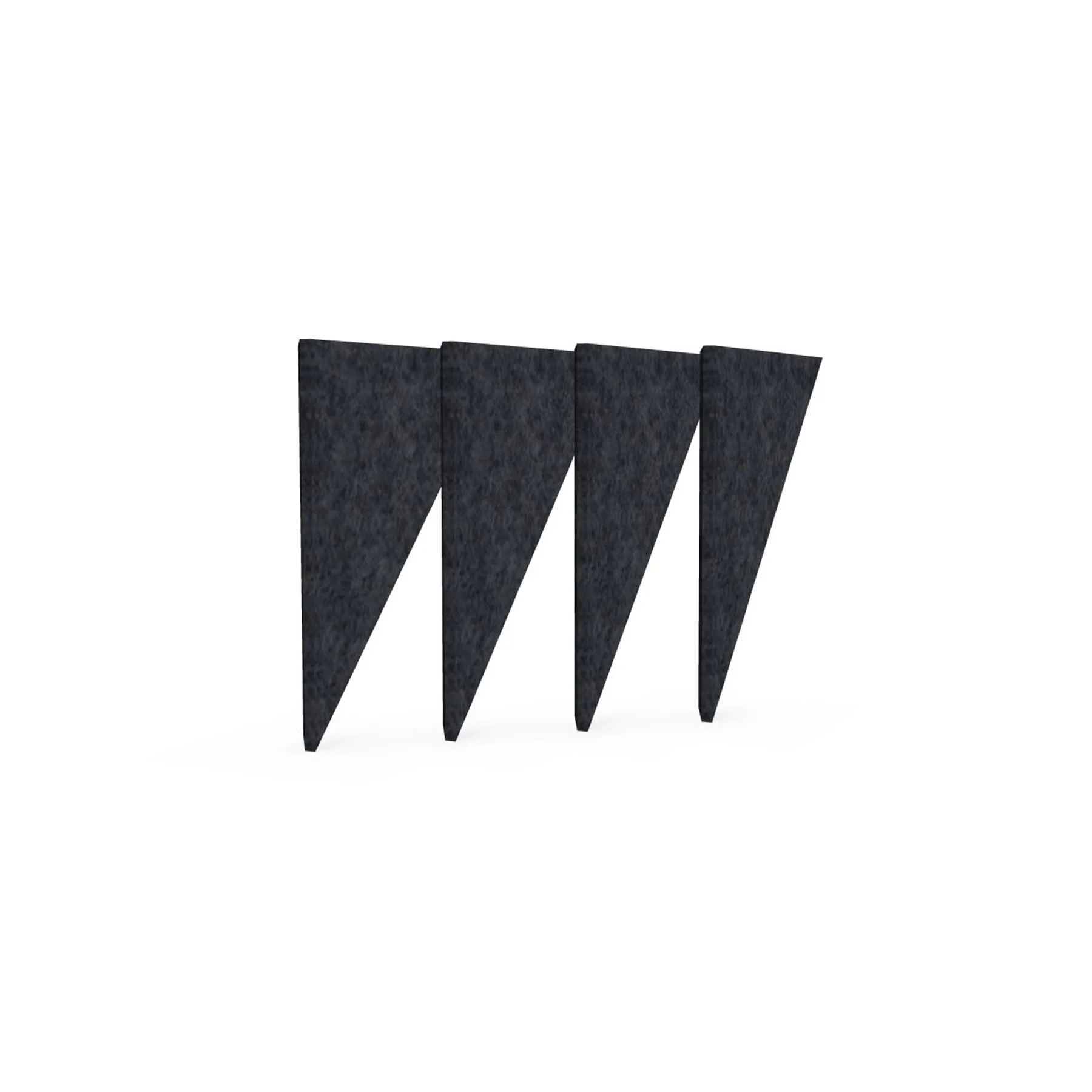 Acoustic panel Narbutas Pet, triangle, 200 x 200 x 9 mm, PET felt, 4 pcs, dark gray