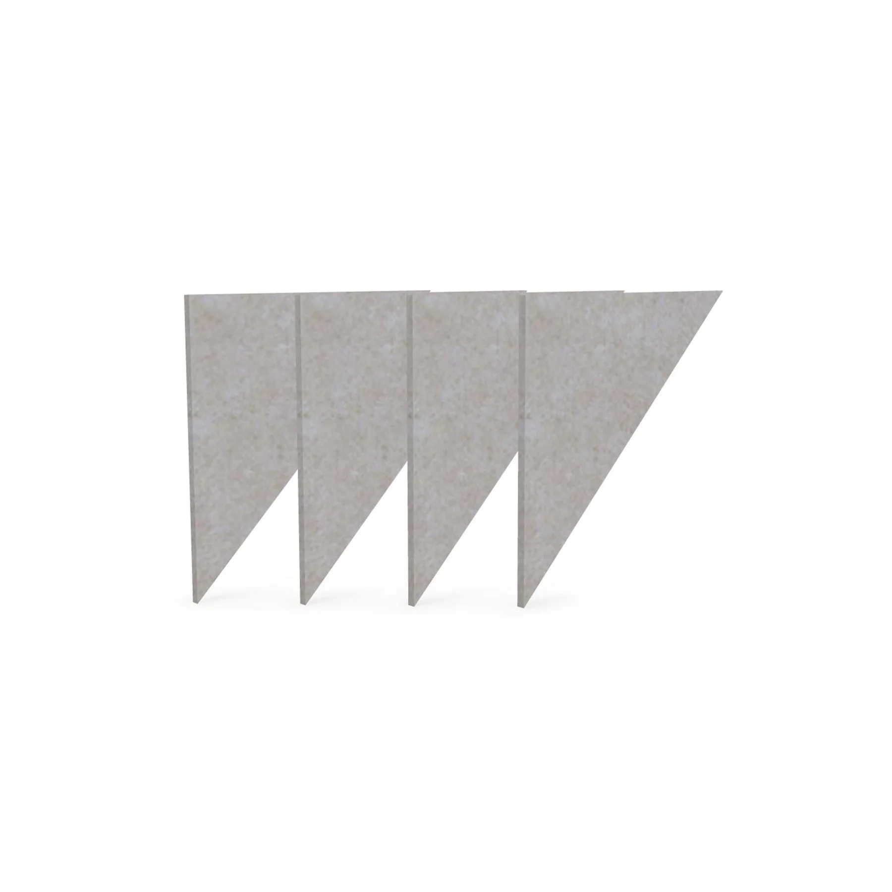 Acoustic panel Narbutas Pet, triangle, 200 x 200 x 9 mm, PET felt, 4 pcs, light beige