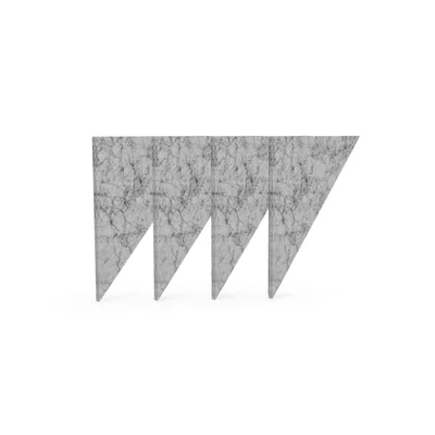 Acoustic panel Narbutas Pet, triangle, 200 x 200 x 9 mm, PET felt, 4 pcs, light gray