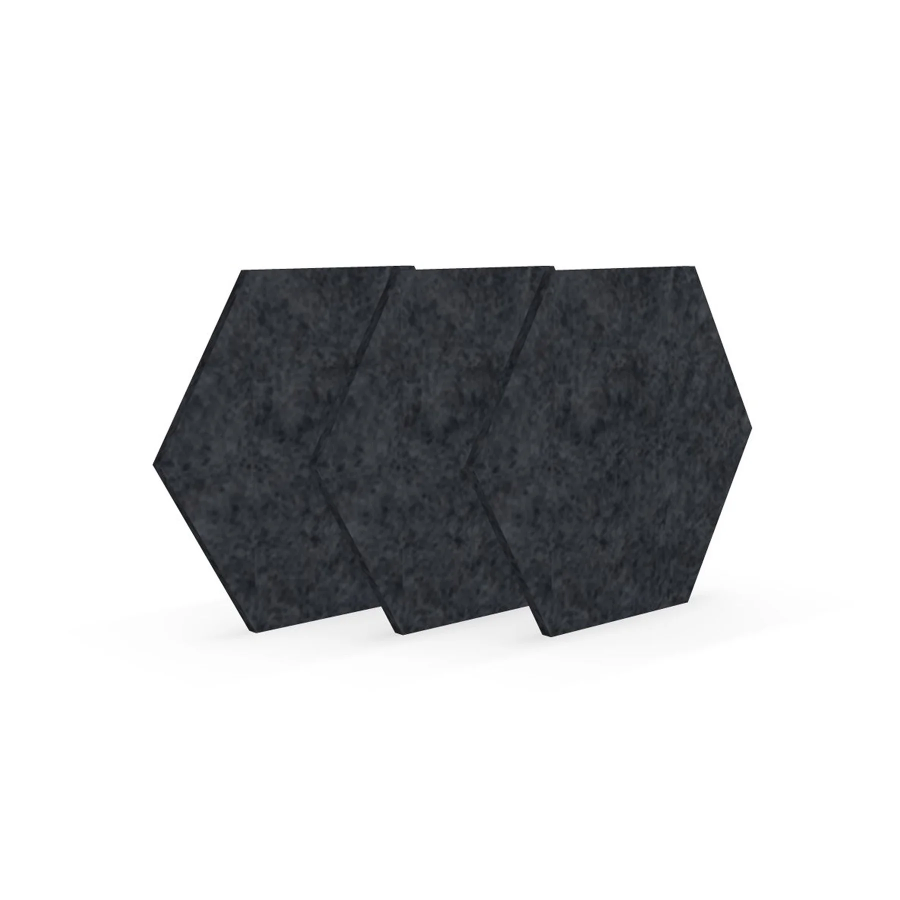 Acoustic panel Narbutas Pet, hexagon, 173 x 200 x 9 mm, PET felt, 3 pcs, dark gray