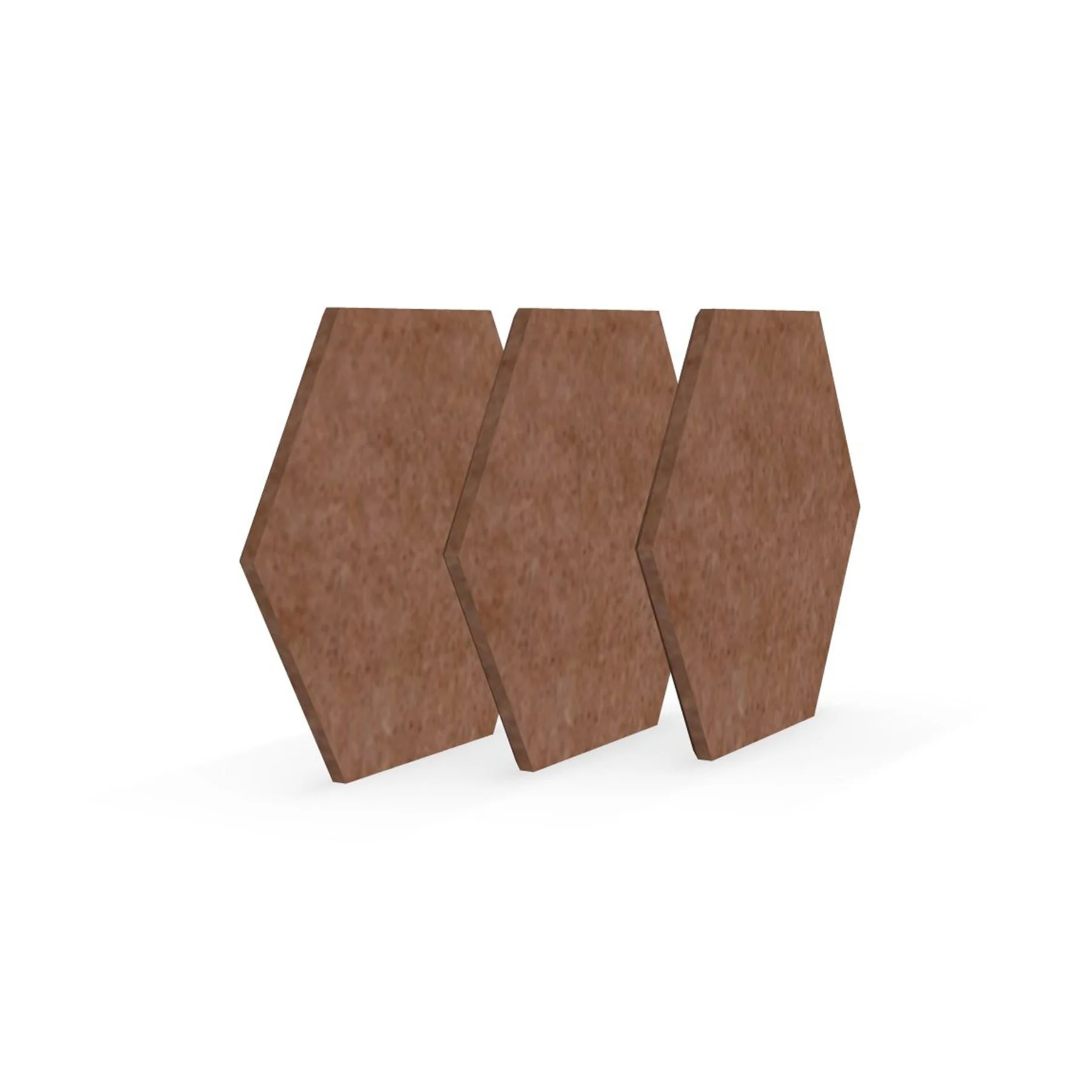 Acoustic panel Narbutas Pet, hexagon, 173 x 200 x 9 mm, PET felt, 3 pcs, coral