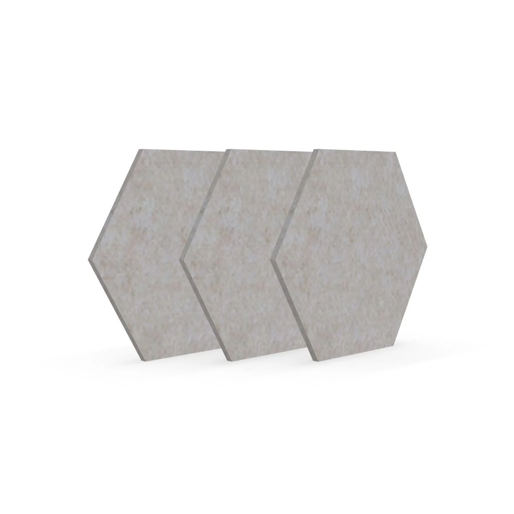 Acoustic panel Narbutas Pet, hexagon, 173 x 200 x 9 mm, PET felt, 3 pcs, light beige