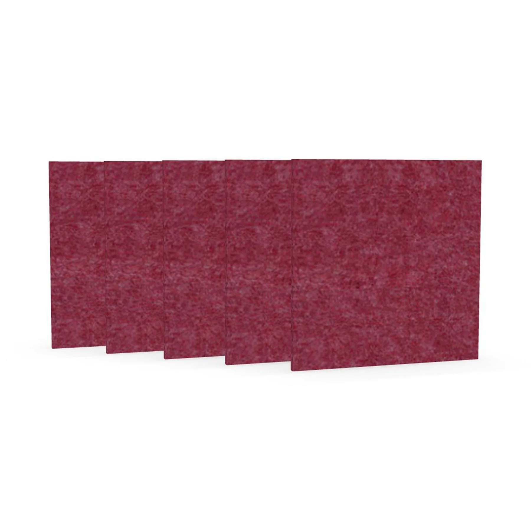Acoustic panel Narbutas Pet, square, 200 x 200 x 9 mm, PET felt, 5 pcs, dark pink