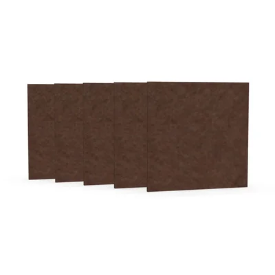 Acoustic panel Narbutas Pet, square, 200 x 200 x 9 mm, PET felt, 5 pcs, chestnut
