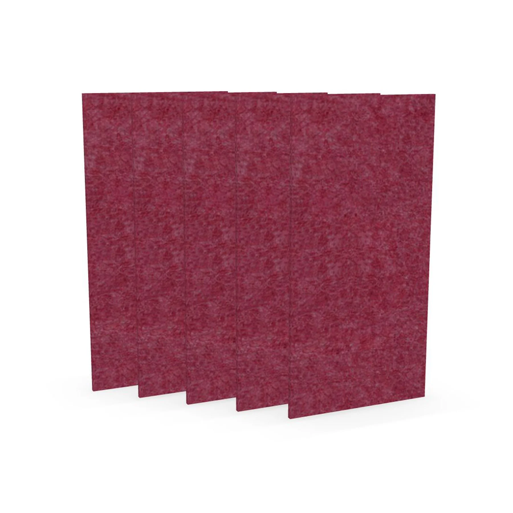 Acoustic panel Narbutas Pet, rectangle, 200 x 400 x 9 mm, PET felt, 5 pcs, dark pink