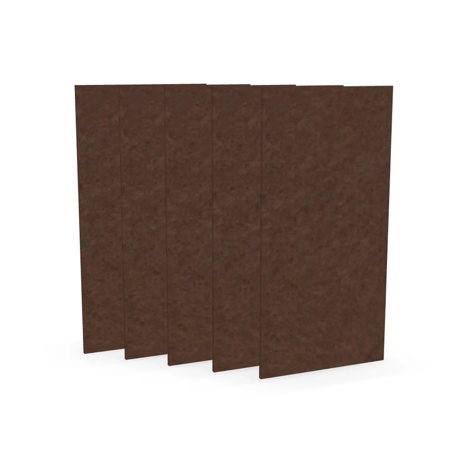 Acoustic panel Narbutas Pet, rectangle, 200 x 400 x 9 mm, PET felt, 5 pcs, chestnut