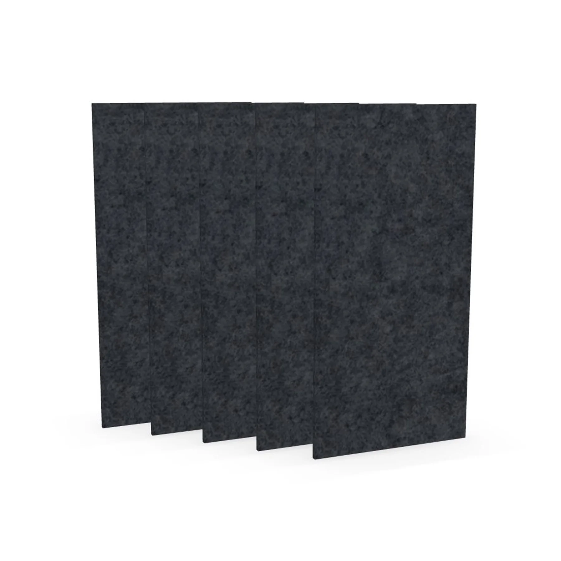 Acoustic panel Narbutas Pet, rectangle, 200 x 400 x 9 mm, PET felt, 5 pcs, dark gray