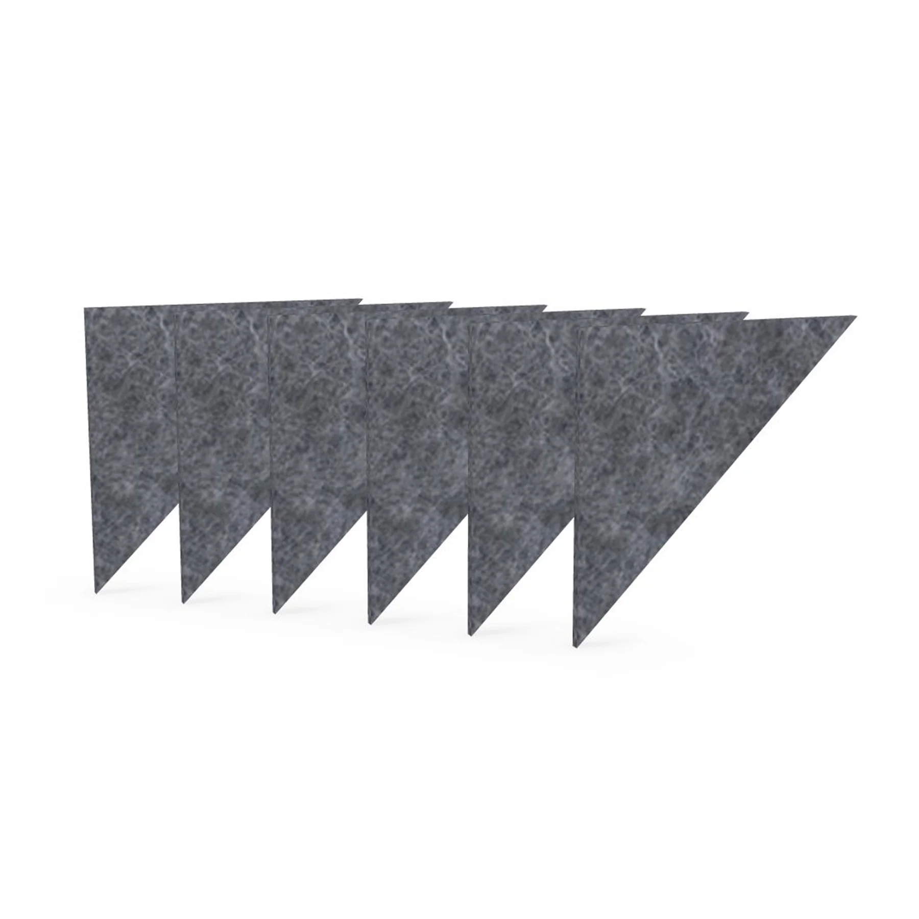 Acoustic panel Narbutas Pet, triangle, 200 x 200 x 9 mm, PET felt, 6 pcs, gray