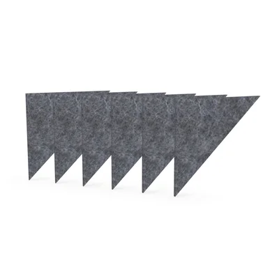 Acoustic panel Narbutas Pet, triangle, 200 x 200 x 9 mm, PET felt, 6 pcs, gray