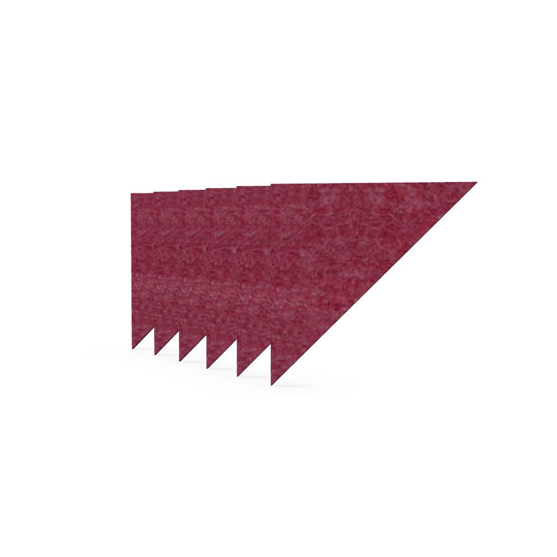 Acoustic panel Narbutas Pet, triangle, 200 x 200 x 9 mm, PET felt, 6 pcs, dark pink