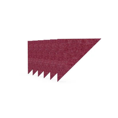 Acoustic panel Narbutas Pet, triangle, 200 x 200 x 9 mm, PET felt, 6 pcs, dark pink
