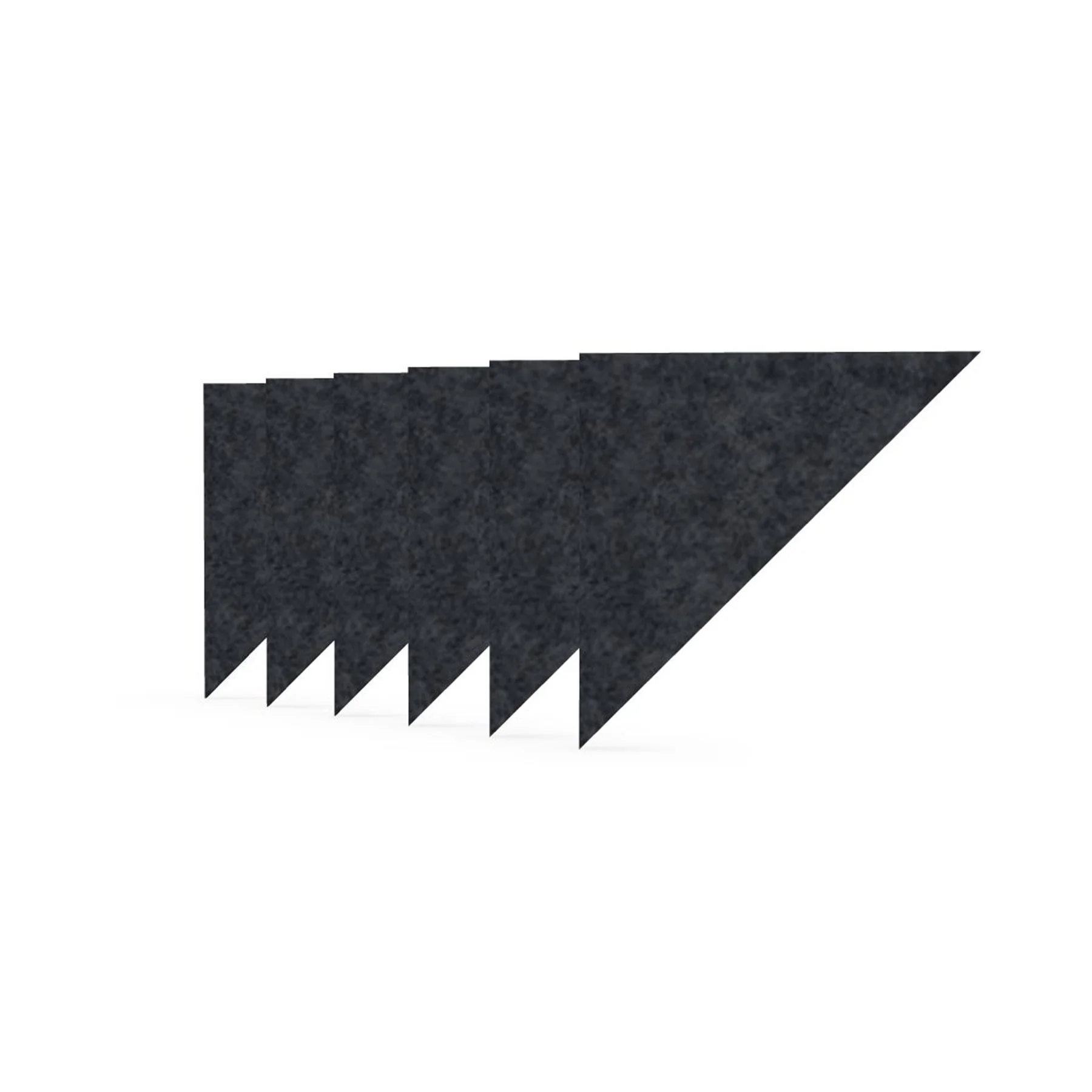 Acoustic panel Narbutas Pet, triangle, 200 x 200 x 9 mm, PET felt, 6 pcs, dark gray