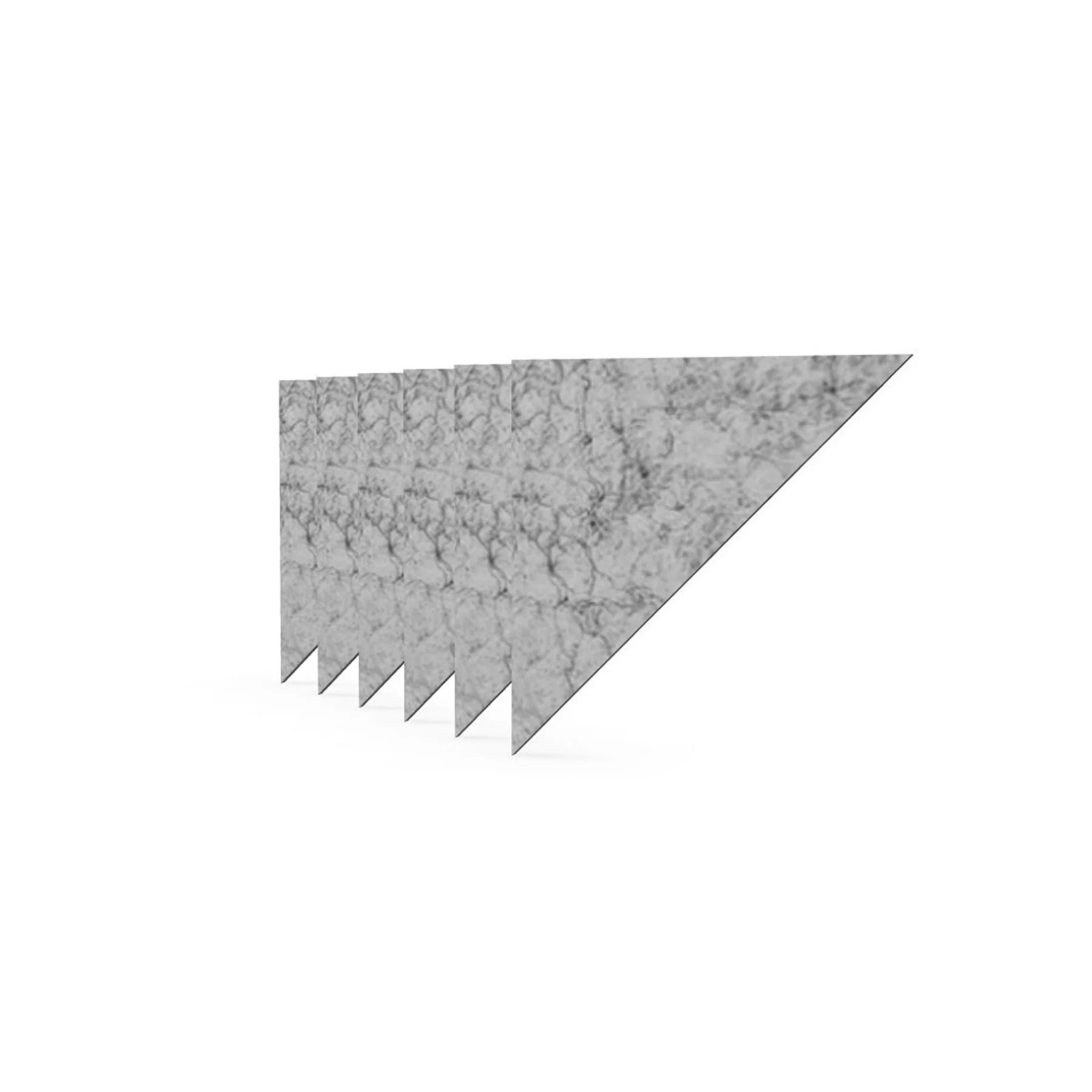 Acoustic panel Narbutas Pet, triangle, 200 x 200 x 9 mm, PET felt, 6 pcs, light gray