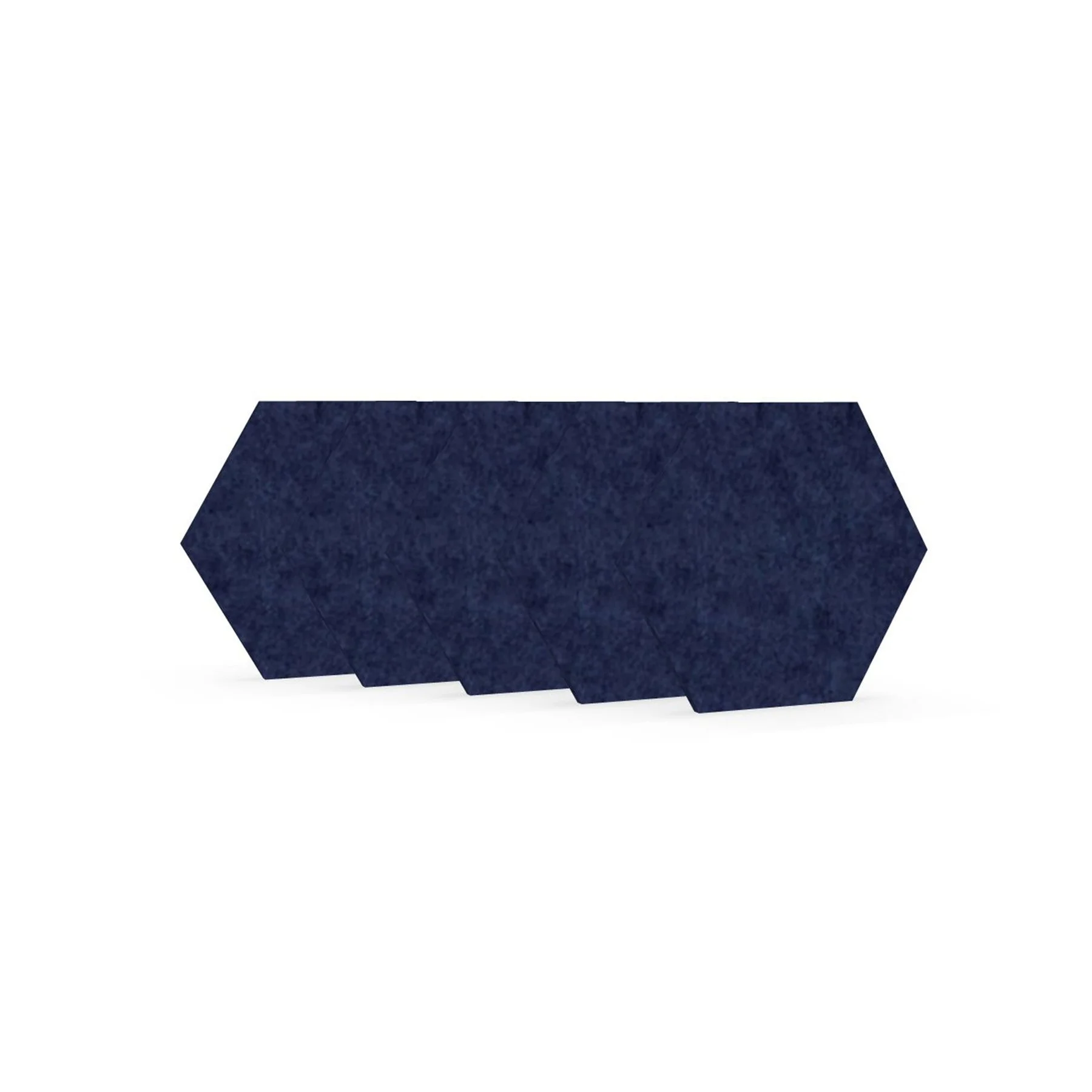 Acoustic panel Narbutas Pet, hexagon, 173 x 200 x 9 mm, PET felt, 5 pcs, dark blue