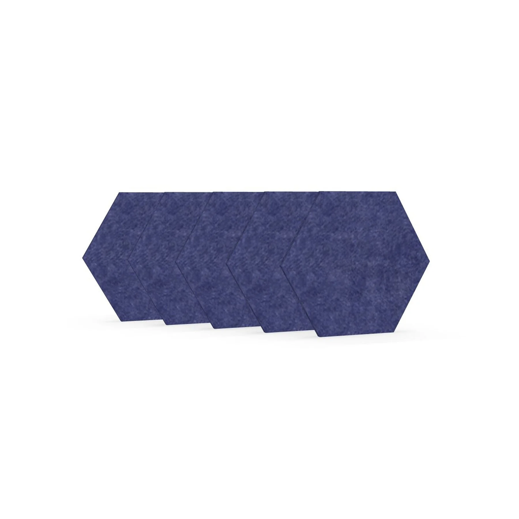 Acoustic panel Narbutas Pet, hexagon, 173 x 200 x 9 mm, PET felt, 5 pcs, blue