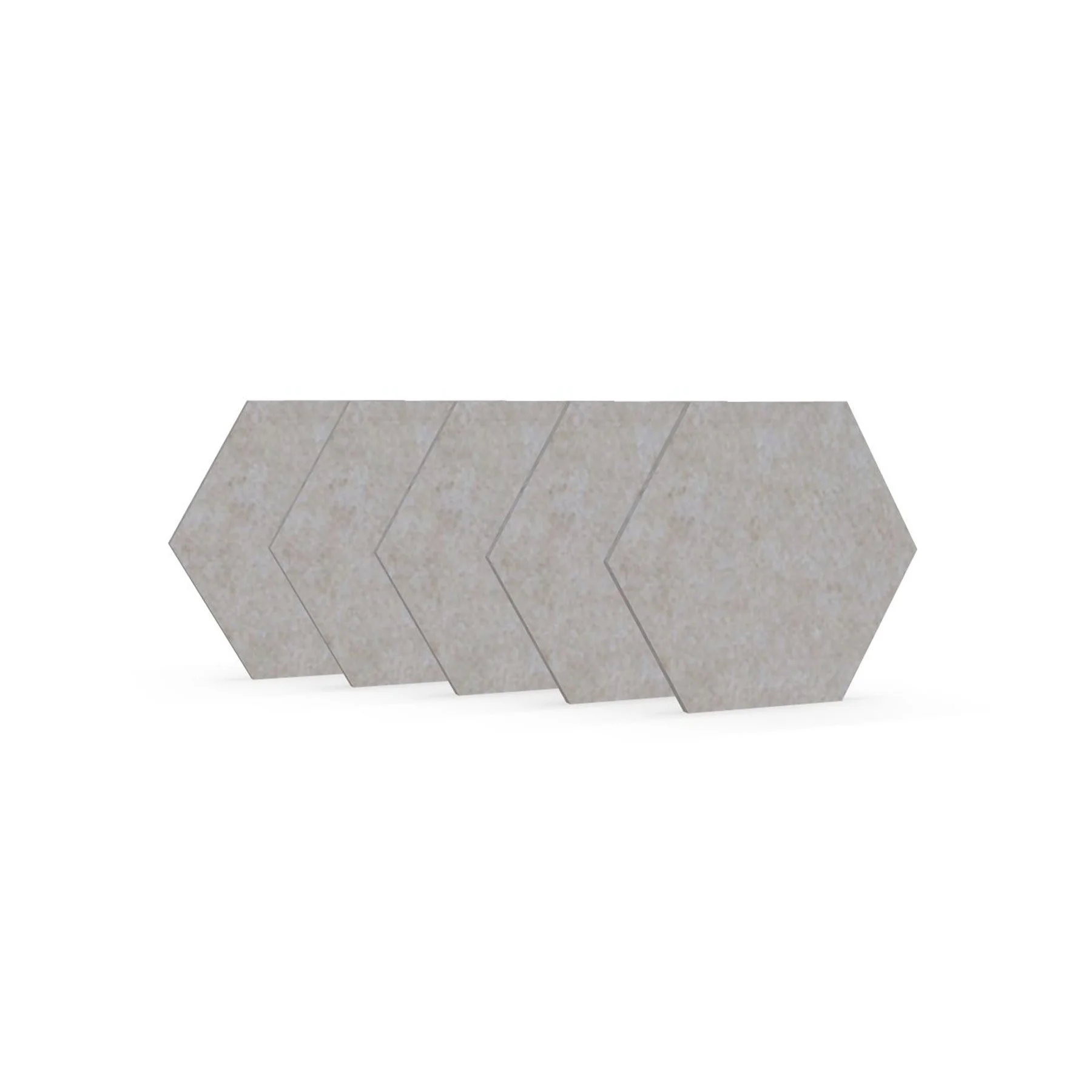 Acoustic panel Narbutas Pet, hexagon, 173 x 200 x 9 mm, PET felt, 5 pcs, light beige