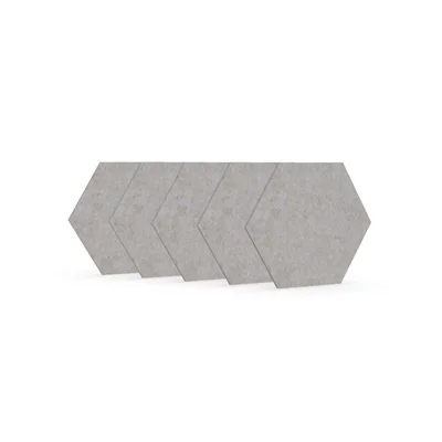 Acoustic panel Narbutas Pet, hexagon, 173 x 200 x 9 mm, PET felt, 5 pcs, light beige