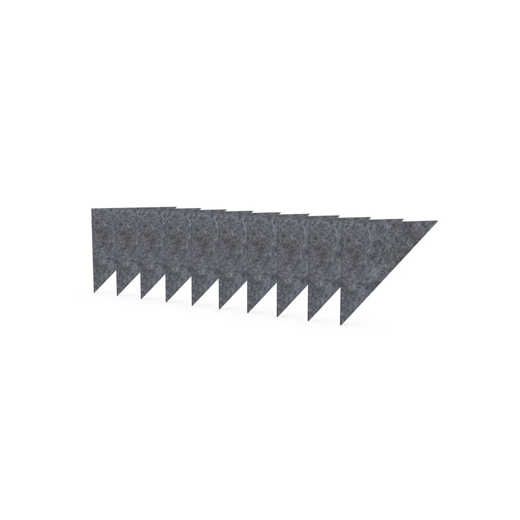 Acoustic panel Narbutas Pet, triangle, 200 x 200 x 9 mm, PET felt, 10 pcs, gray