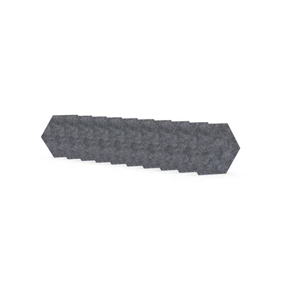 Acoustic panel Narbutas Pet, hexagon, 173 x 200 x 9 mm, PET felt, 10 pcs, gray