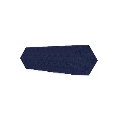 Acoustic panel Narbutas Pet, hexagon, 173 x 200 x 9 mm, PET felt, 10 pcs, dark blue