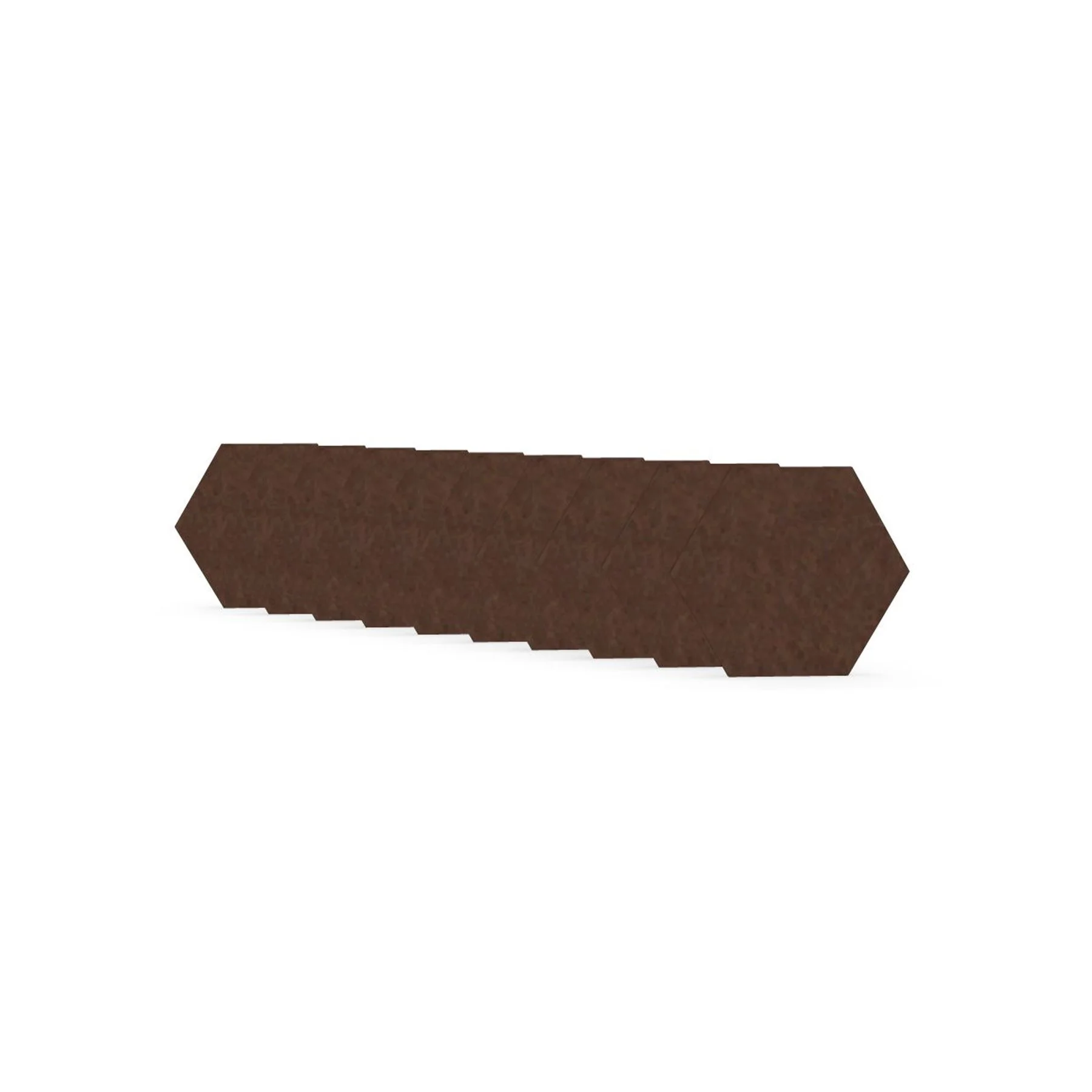 Acoustic panel Narbutas Pet, hexagon, 173 x 200 x 9 mm, PET felt, 10 pcs, chestnut