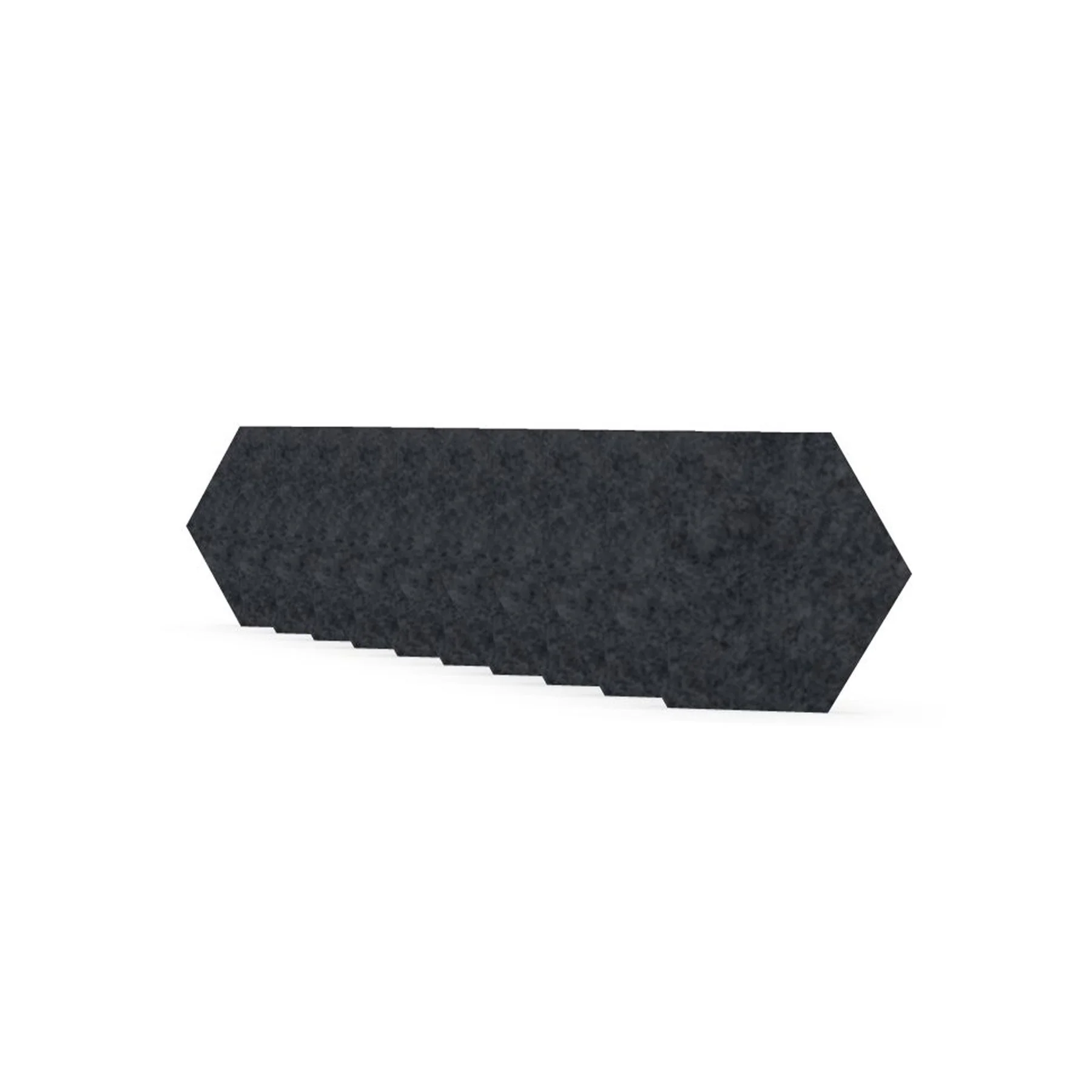 Acoustic panel Narbutas Pet, hexagon, 173 x 200 x 9 mm, PET felt, 10 pcs, dark gray