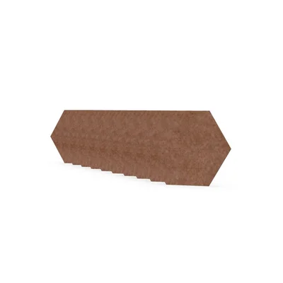 Acoustic panel Narbutas Pet, hexagon, 173 x 200 x 9 mm, PET felt, 10 pcs, coral