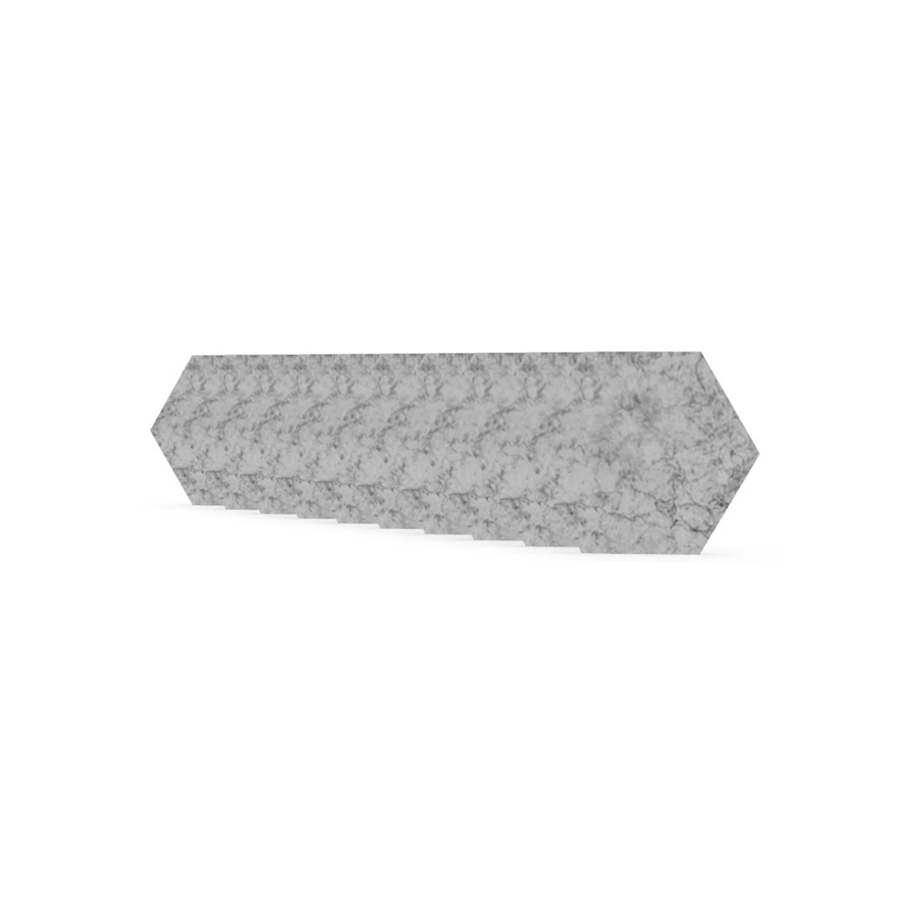 Acoustic panel Narbutas Pet, hexagon, 173 x 200 x 9 mm, PET felt, 10 pcs, light gray