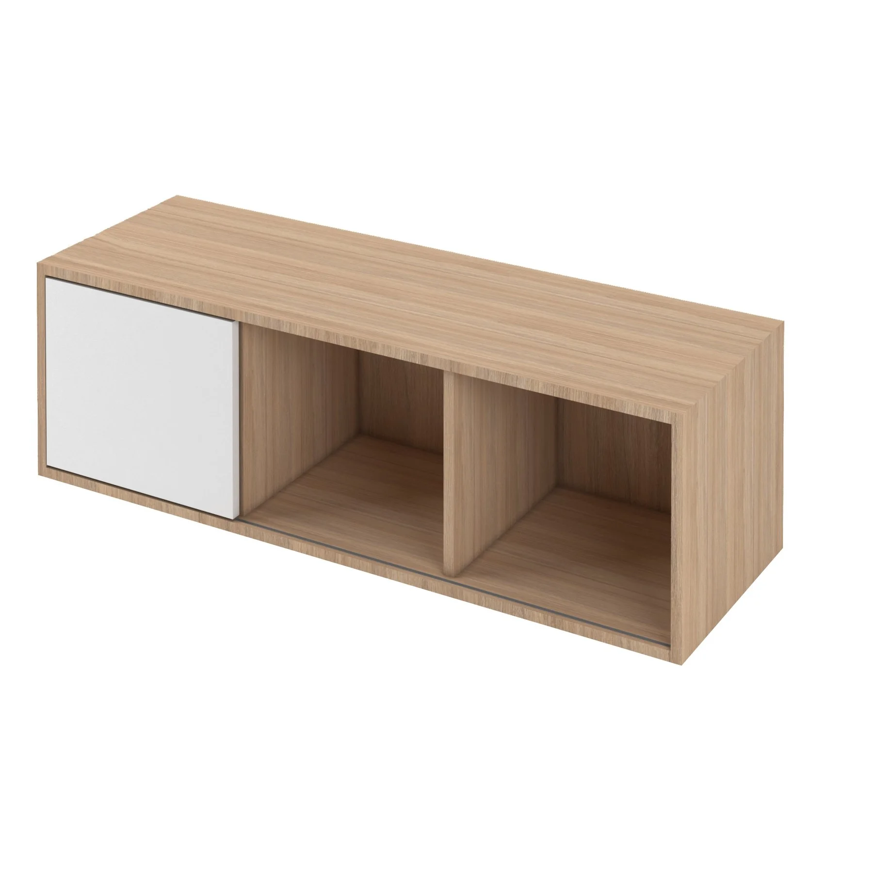 Cabinet Narbutas Choice, sliding doors, 1200 x 400 x 370 mm, chipboard 18 mm, amber oak melamine