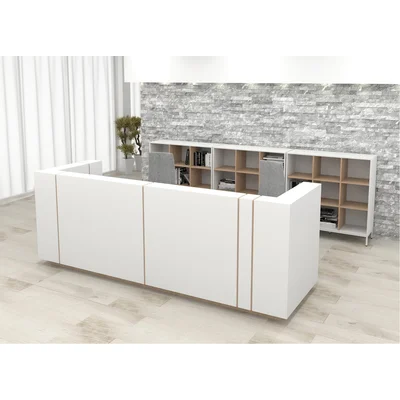 Shelf Narbutas Choice, 1200 x 400 x 1075 mm, chipboard, bleached oak melamine, bleached oak melamine
