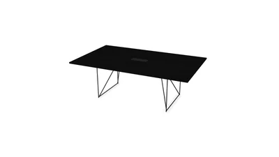 Conference table Narbutas Air, 2200 x 1300 x 740 mm, rectangular top, chipboard 25 mm, amber oak