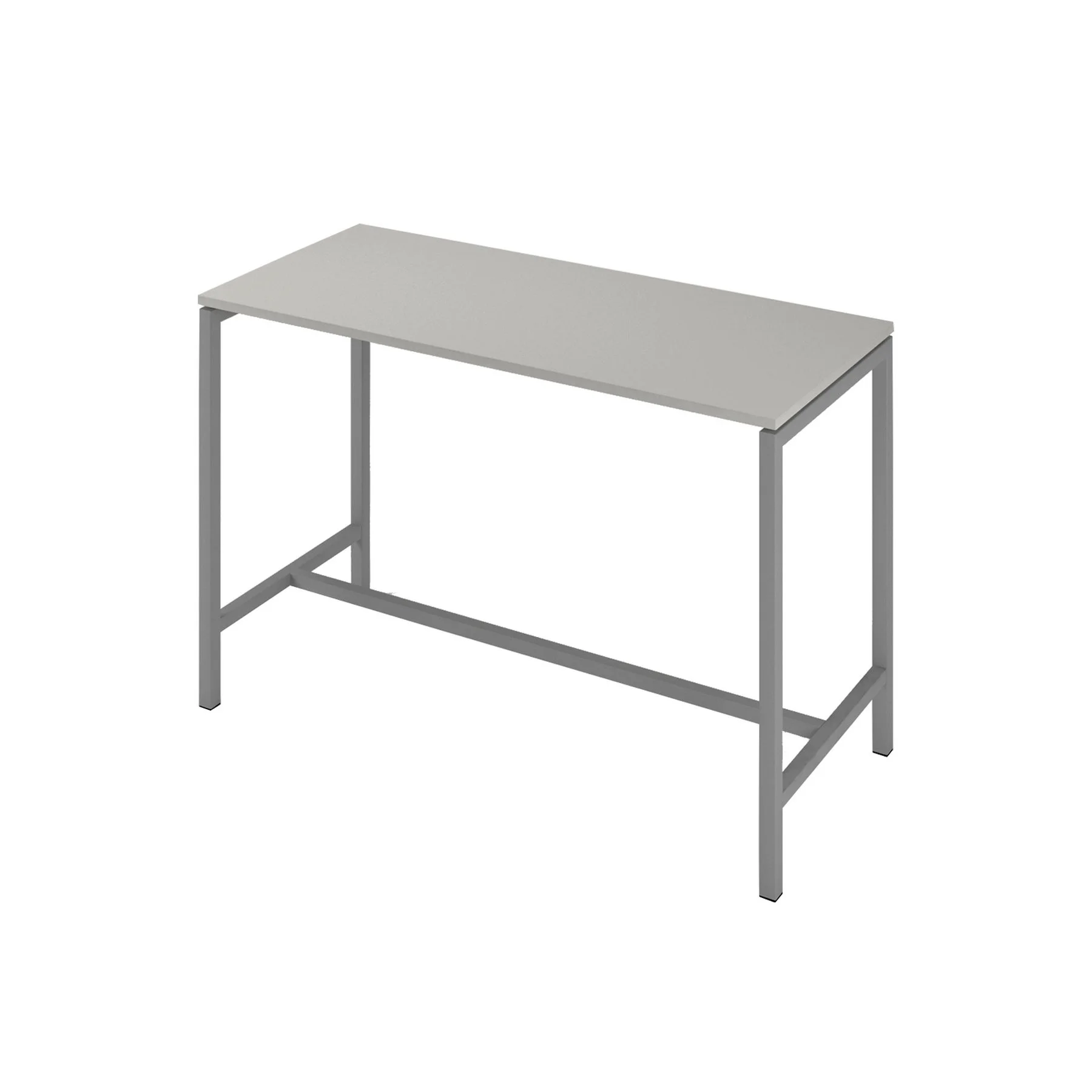High table Narbutas Nova, 1600 x 700 x 1050 mm, chipboard 25 mm, pearl gray melamine, gray metal