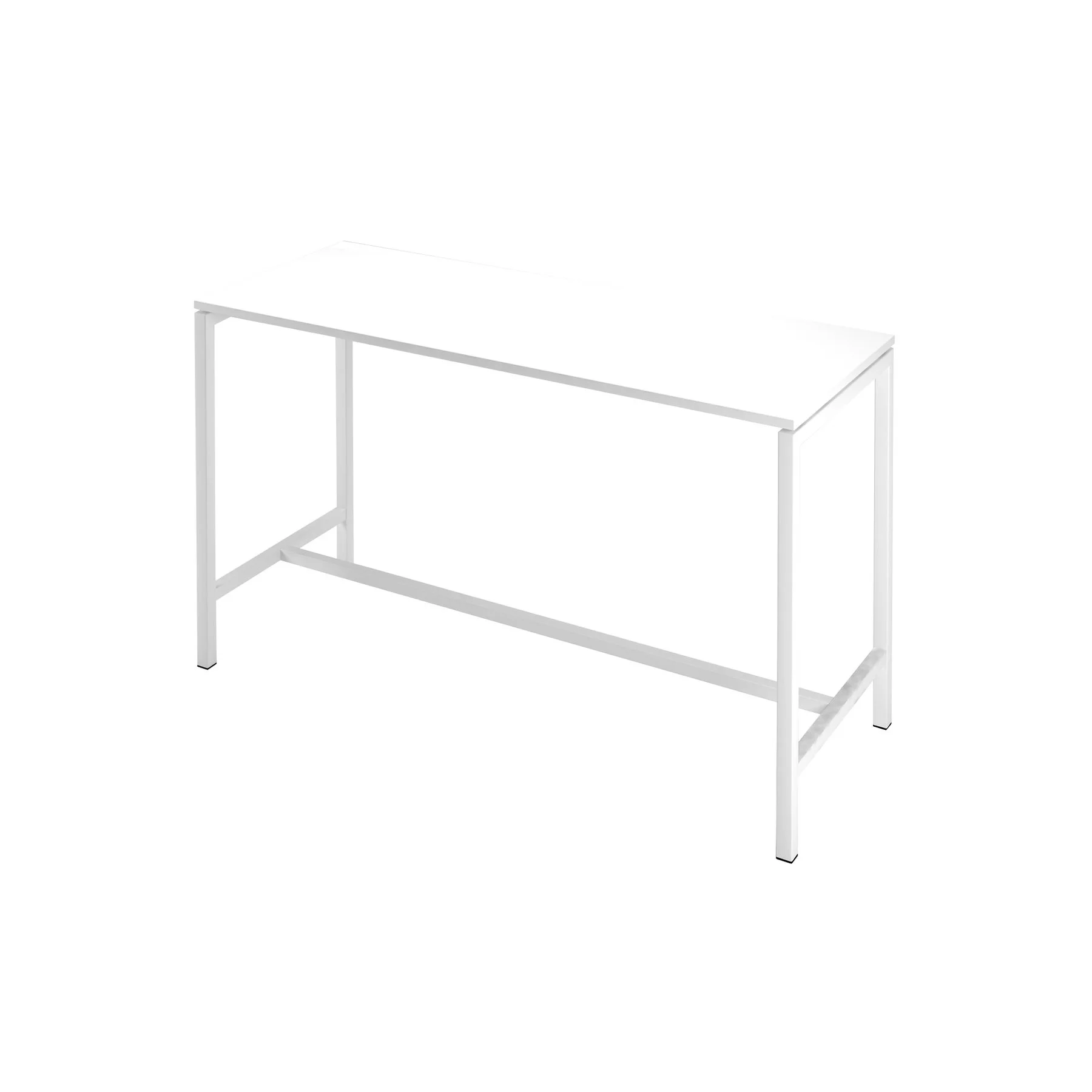 High table Narbutas Nova, 1800 x 700 x 1050 mm, chipboard 25 mm, white melamine, white metal