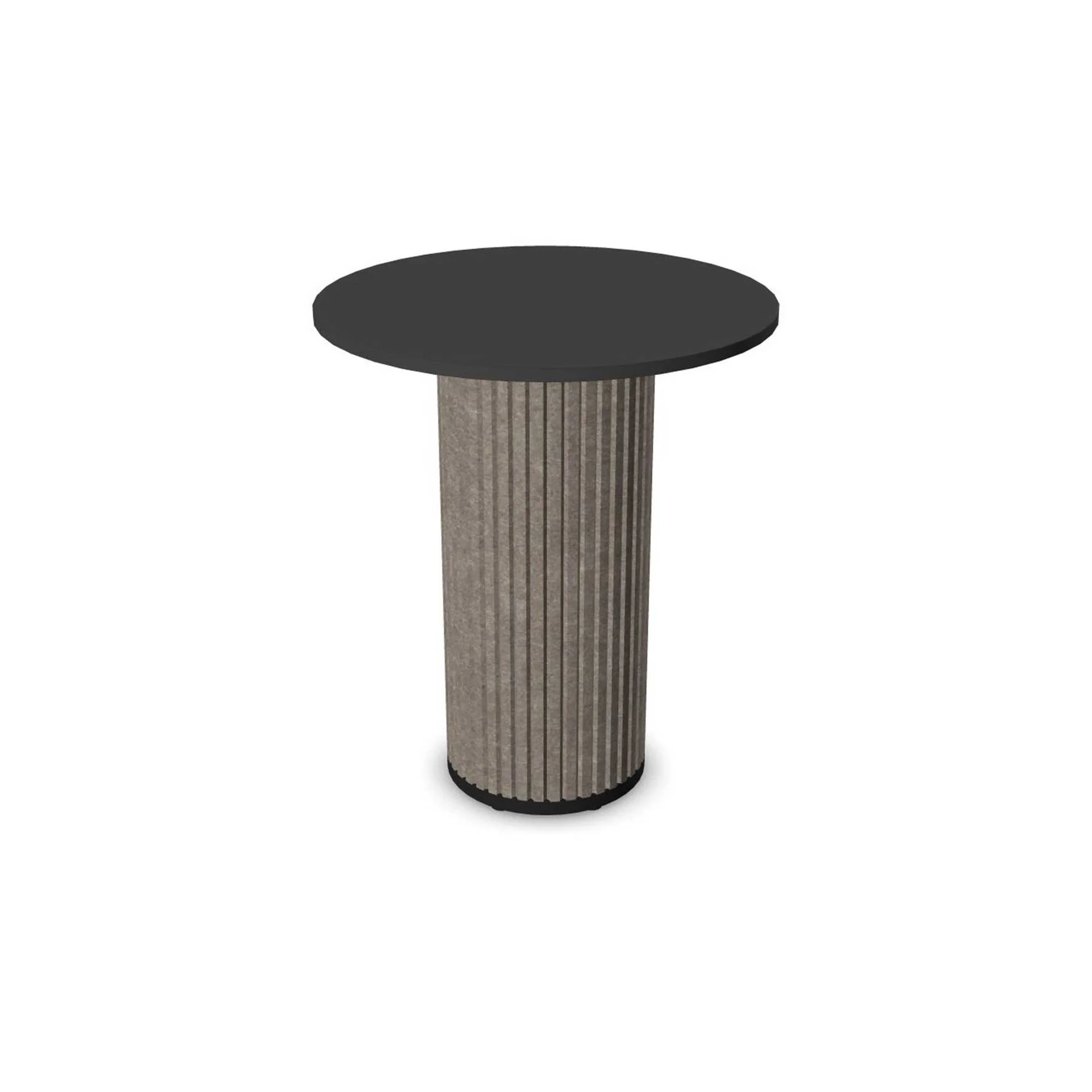 High conference table Narbutas Parthos, 900 x 900 x 1050 mm, round top, chipboard 36 mm, dark grey/black