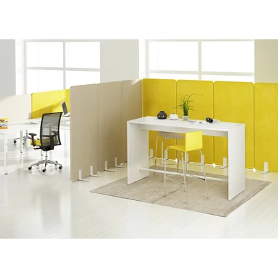 High table Narbutas Light, 1600 x 700 x 1050 mm, 25 mm particleboard, white melamine, white metal