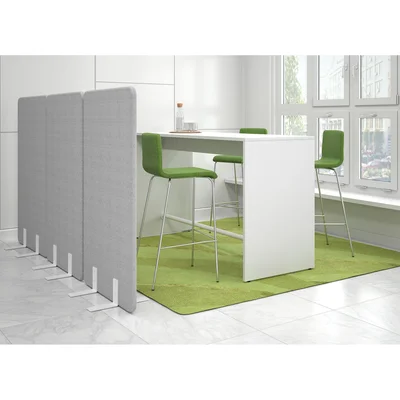 High table Narbutas Light, 1600 x 700 x 1050 mm, 25 mm particleboard, white melamine, white metal