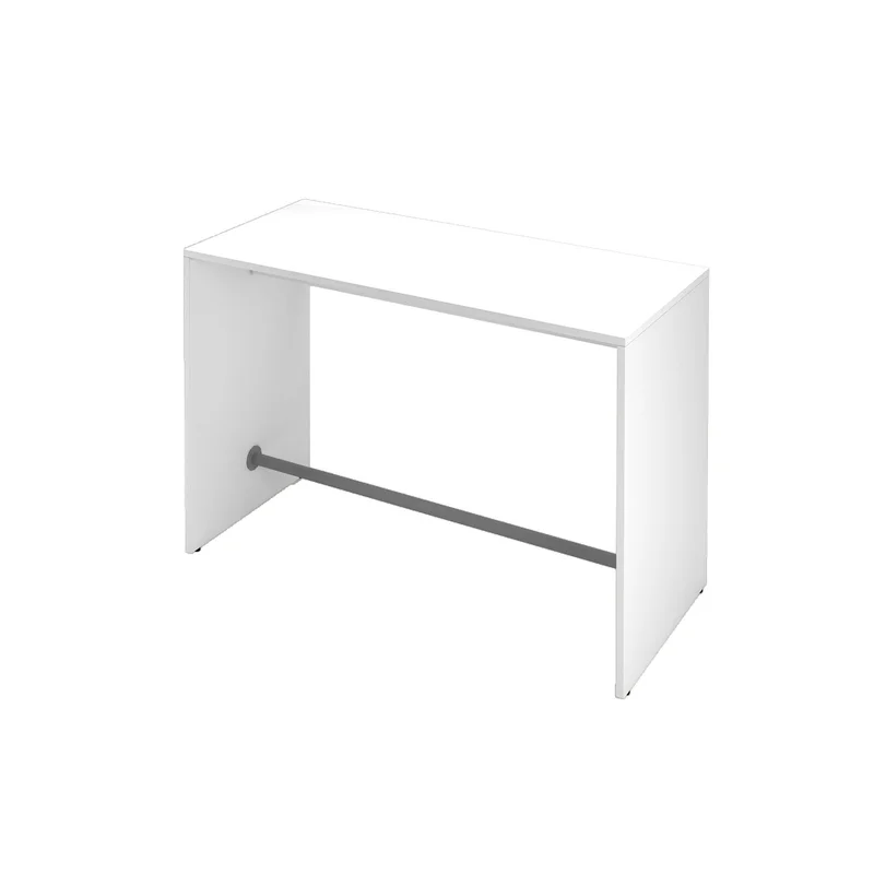 High table Narbutas Light, 1600 x 700 x 1050 mm, 25 mm particleboard, white melamine, grey metal