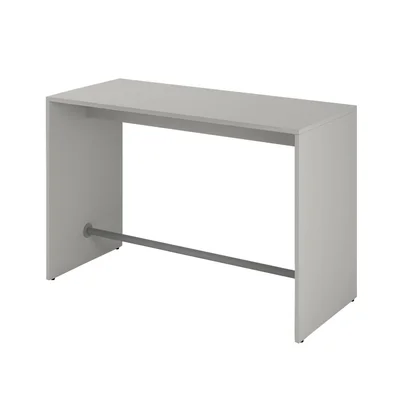 High table Narbutas Light, 1600 x 700 x 1050 mm, 25 mm particleboard, pearl grey melamine, grey metal