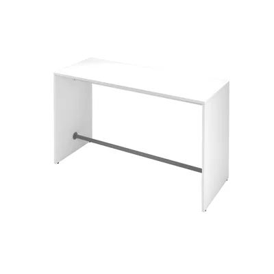 High table Narbutas Light, 1800 x 700 x 1050 mm, rectangular top, 25 mm particleboard, white melamine, grey metal