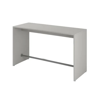 High table Narbutas Light, 1800 x 700 x 1050 mm, 25 mm particleboard, pearl grey melamine, grey metal