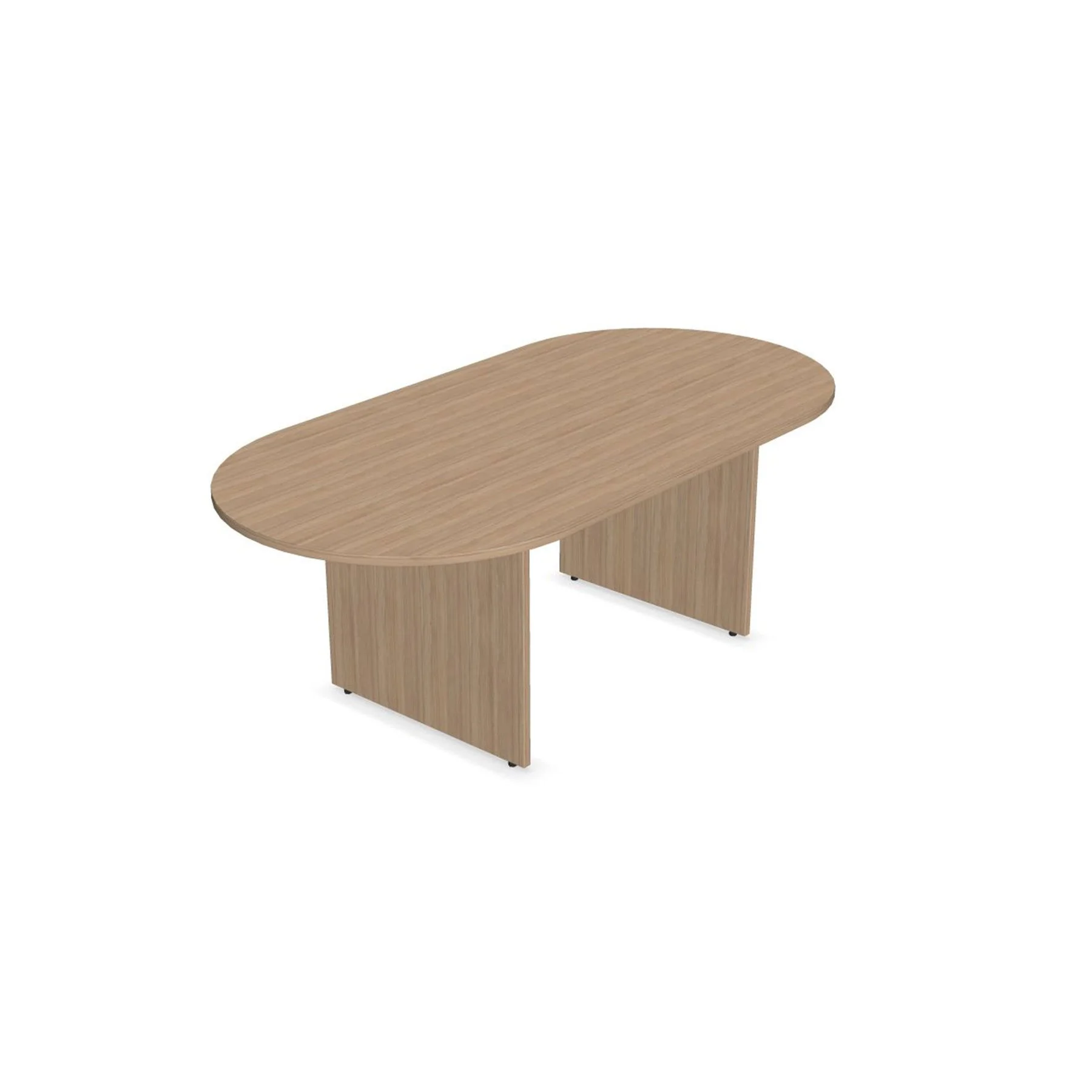 Meeting table Narbutas Optima, 2000 x 1000 x 720 mm, 25 mm particleboard, oval top, melamine amber oak
