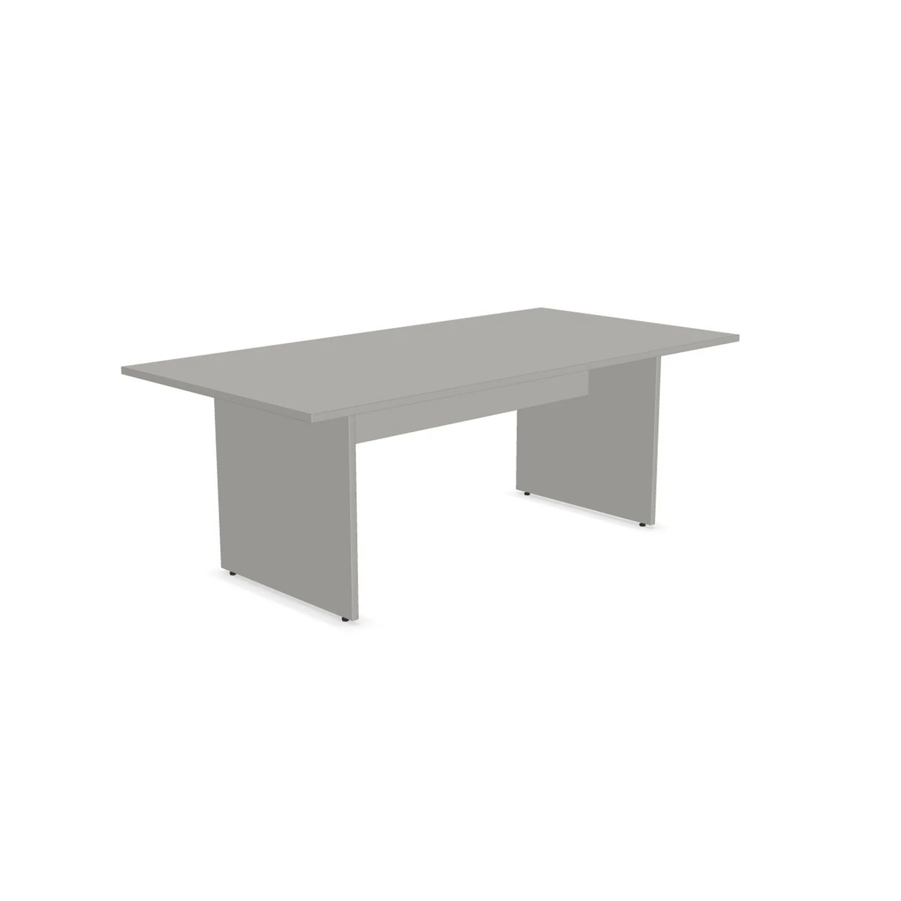 Meeting table Narbutas Optima, 2000 x 1000 x 720 mm, 25 mm particleboard, oval top, pearl grey melamine