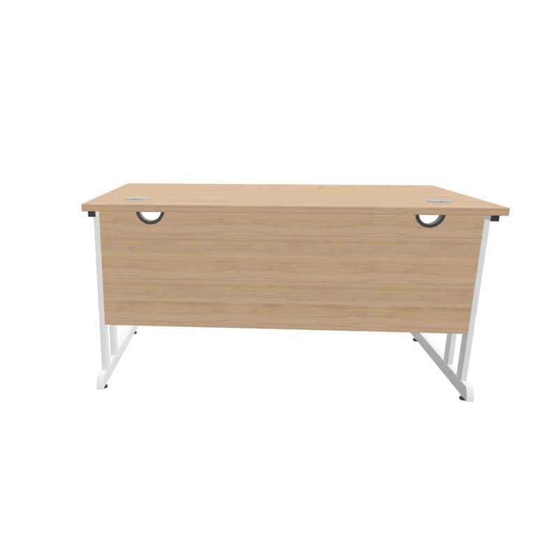 Бюро Narbutas Optima C, 1400 x 800, 720 mm, ПДЧ 25 mm, избелен дъб, бели метални крака
