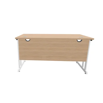Бюро Narbutas Optima C, 1400 x 800, 720 mm, ПДЧ 25 mm, избелен дъб, бели метални крака