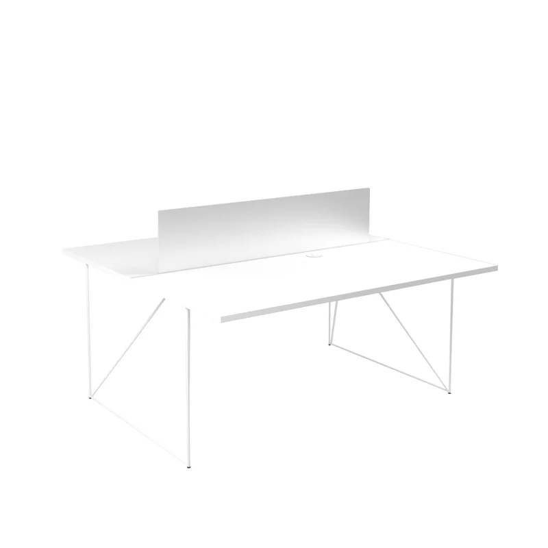 Partition for desk Air, 130 x 31.4 cm, white plexiglass